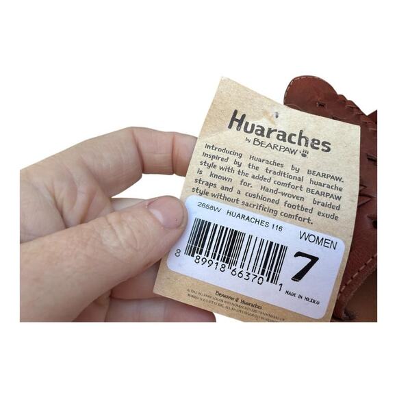Huaraches by BearPaw Leather Slide Sandal Women size 7 NEW - Picture 5 of 6